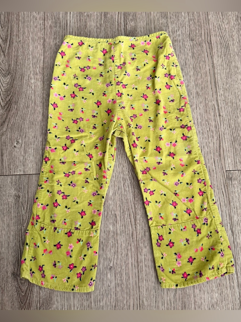 Vintage Rascals toddler pull-on floral corduroy pants size 2t